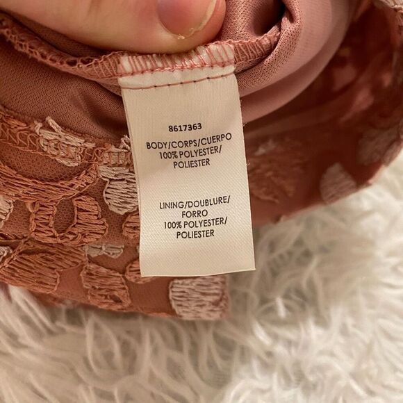 JS Collections Lia Puff Sleeve Midi Formal Dress in Pink Size 10 - Picture 7 of 9